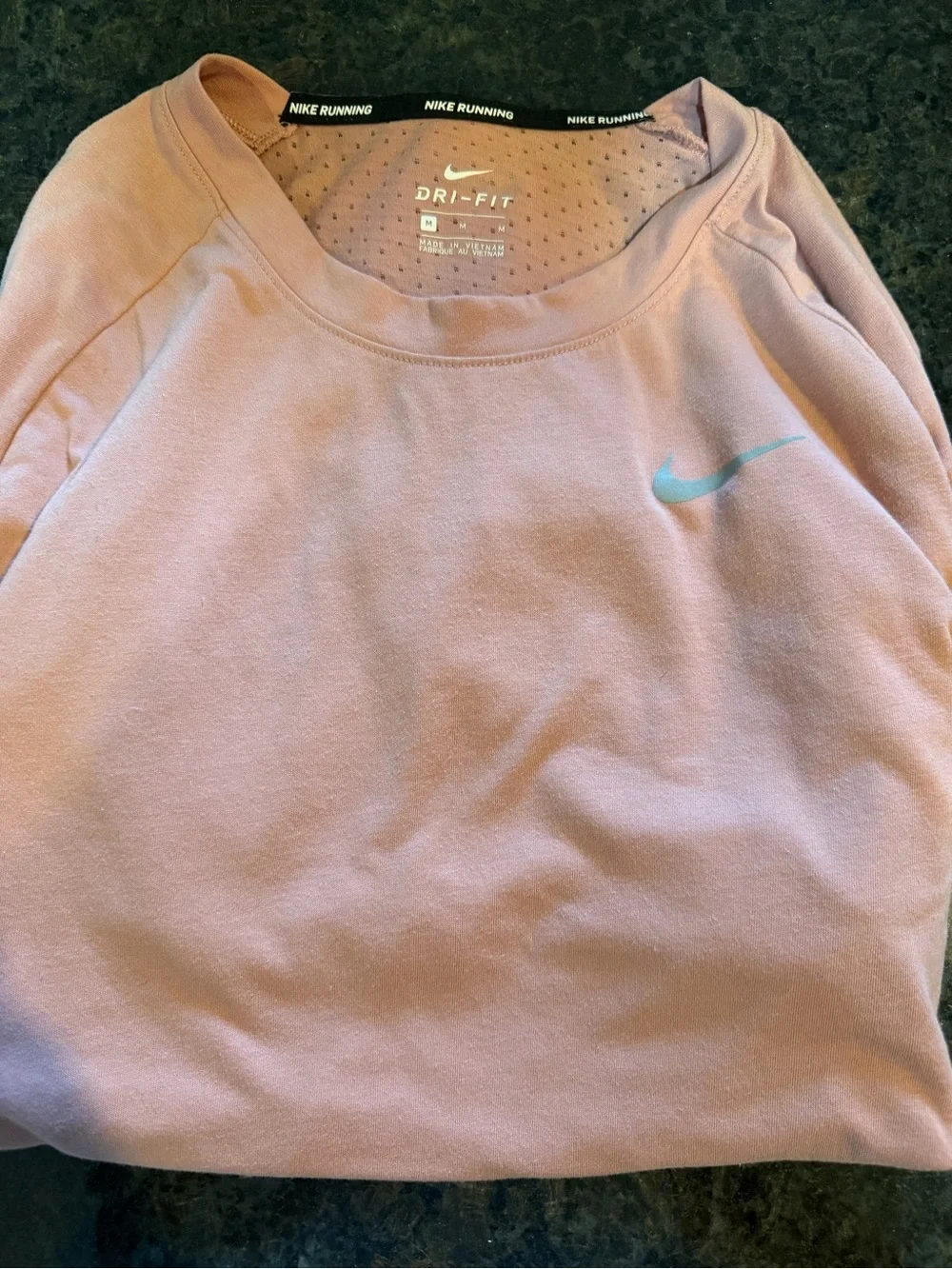 Nike Light Pink Dri-FIT Top with gray Swoosh